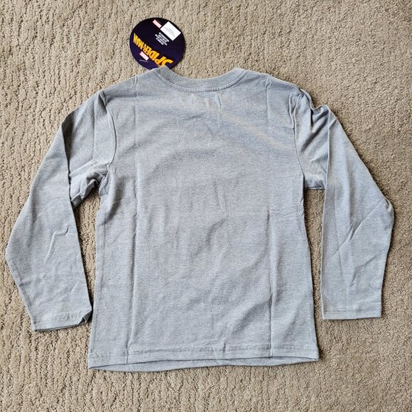 Little Boys Marvel Spider-Man Long Sleeve Graphic T-Shirt– Gray – Size 5/6 – NWT - Picture 6 of 6